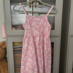 Vineyard Vines Pink and White Floral Kids Casual Dress